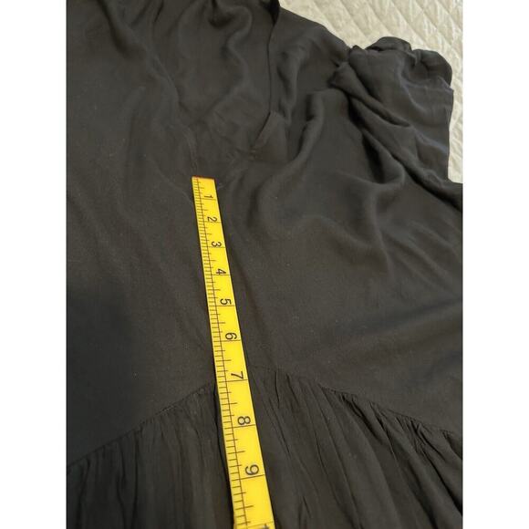 NWT Avenue Women Val Dress Short Button Tab Flutter Sleeve Size 22/24‎ Black - Picture 16 of 16